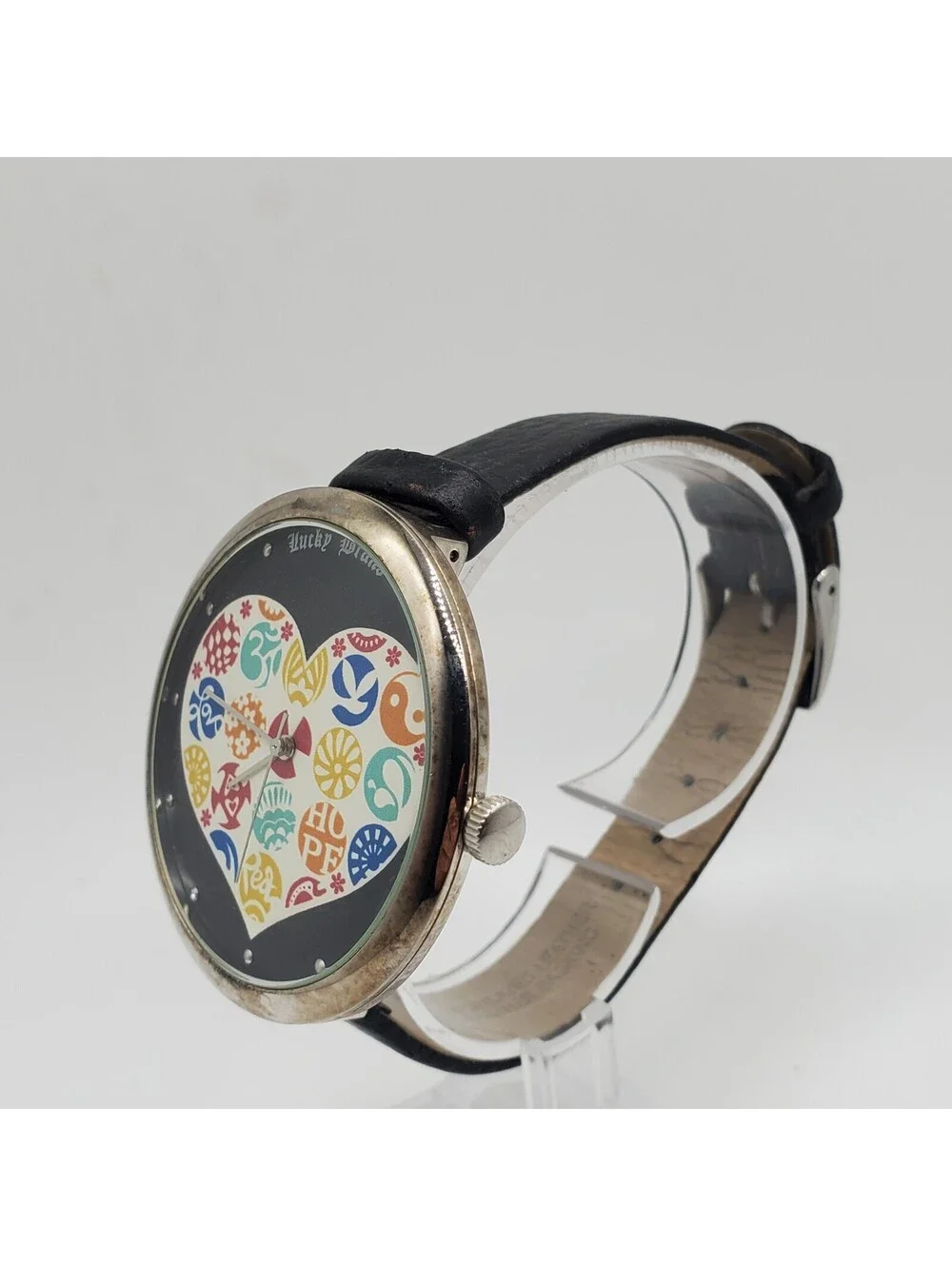 Lucky Brand Heart Dial Quartz Watch Womens 44mm New Battery